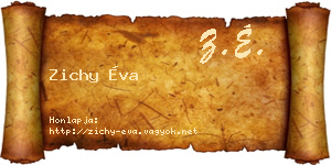 Zichy Éva névjegykártya