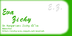 eva zichy business card